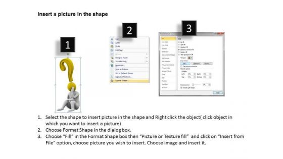 Diagram Of The Business Cycle 3d Man Question Mark PowerPoint Templates Ppt Backgrounds For Slides