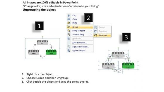 Diagram Of The Business Cycle Logical Process PowerPoint Templates Backgrounds For Slides