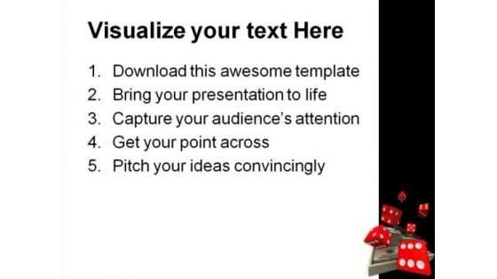 Dice And Money Business PowerPoint Themes And PowerPoint Slides 0211