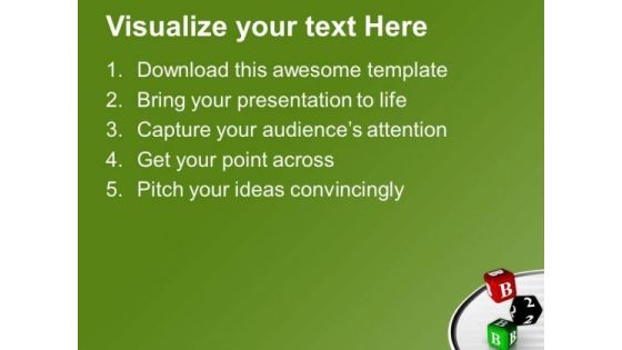 Dice For Casino Theme PowerPoint Templates Ppt Backgrounds For Slides 0513