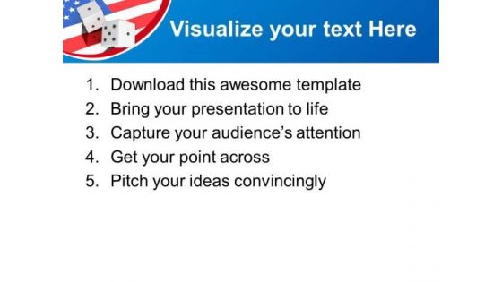 Dice With American Flag PowerPoint Templates Ppt Backgrounds For Slides 0813
