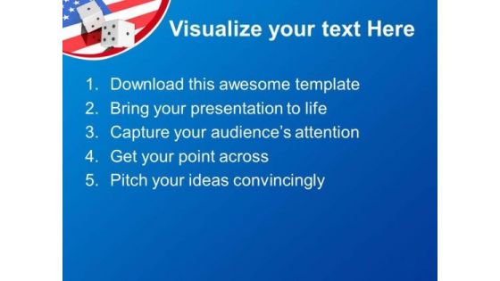 Dice With American Flag PowerPoint Templates Ppt Backgrounds For Slides 0813