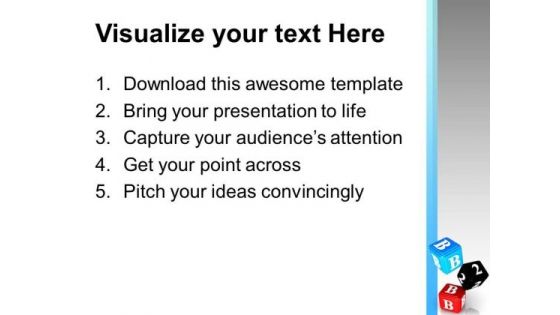 Dices For Showing Variety In Business PowerPoint Templates Ppt Backgrounds For Slides 0513