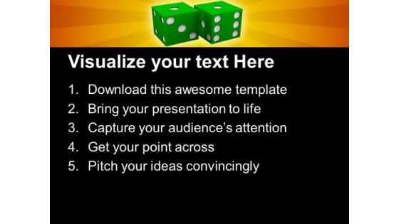 Dices Gambling Concept PowerPoint Templates Ppt Backgrounds For Slides 0513