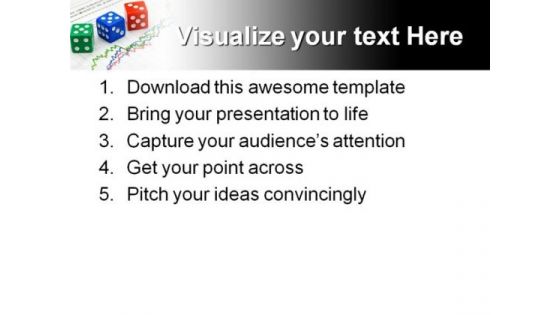 Dices On Financial Graph Business PowerPoint Themes And PowerPoint Slides 0511