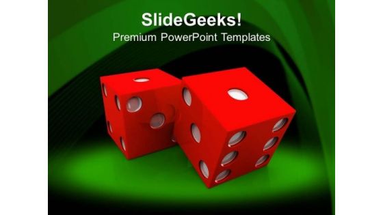 Dices To Play Game PowerPoint Templates Ppt Backgrounds For Slides 0413