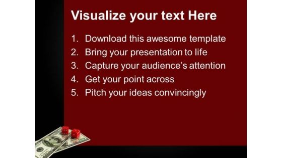Dices With Dollar American Cash Business PowerPoint Templates And PowerPoint Themes 1012