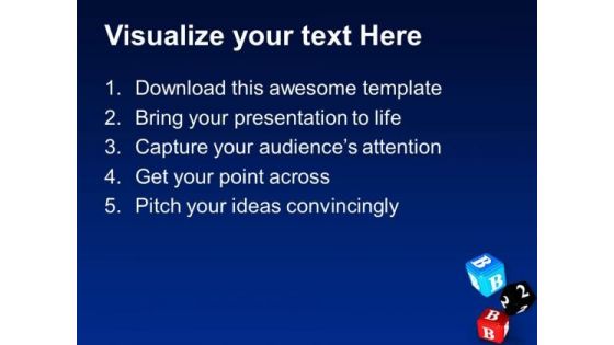Dices With Symbols Game Theme PowerPoint Templates Ppt Backgrounds For Slides 0413