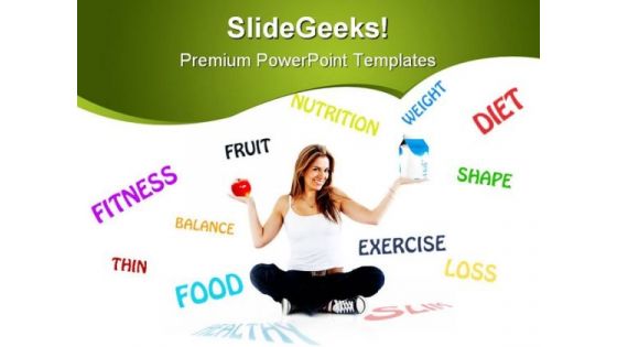 Dieting Food Health PowerPoint Template 0910