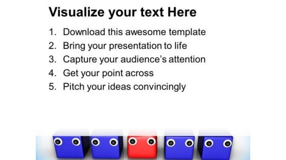 Difference Individuality Leader Unique Business PowerPoint Templates And PowerPoint Themes 0812