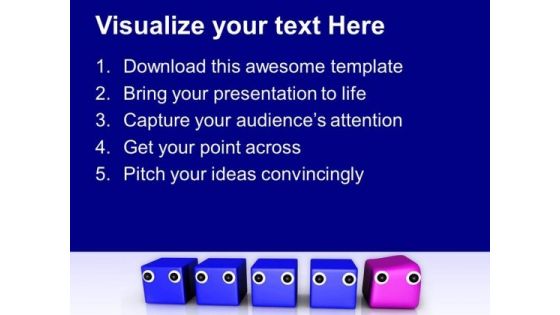 Difference Individuality Leader Unique PowerPoint Templates And PowerPoint Themes 1012