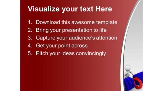 Different Red Gear In Blue Gears PowerPoint Templates Ppt Backgrounds For Slides 0713