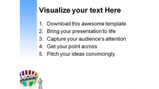 Difficult To Decide Metaphor PowerPoint Backgrounds And Templates 1210