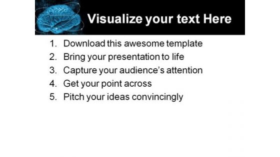 Digital Brain Science PowerPoint Themes And PowerPoint Slides 0611