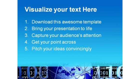 Digital Chaos Around Globe Global PowerPoint Templates And PowerPoint Backgrounds 0611