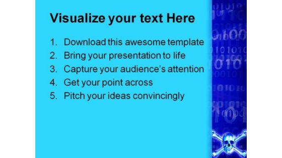 Digital Danger Computer PowerPoint Background And Template 1210