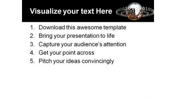 Digital Earth With Code Global PowerPoint Themes And PowerPoint Slides 0611