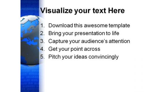 Digital Globe Binary01 Global PowerPoint Themes And PowerPoint Slides 0511