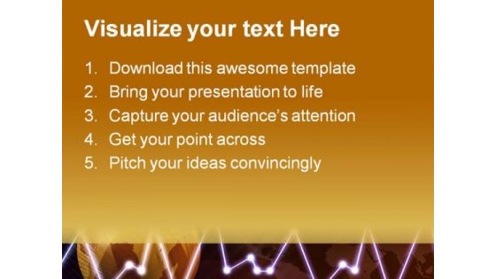 Digital Globe Waves Background PowerPoint Themes And PowerPoint Slides 0611