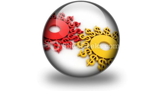 Digital Illustration Dollar PowerPoint Icon C