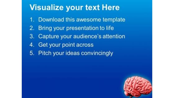 Digital Illustration Of Human Brain PowerPoint Templates Ppt Backgrounds For Slides 0713