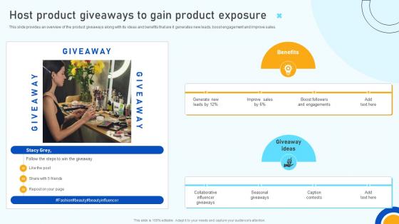 Digital Marketing Strategies Host Product Giveaways To Gain Product Exposure SA SS V