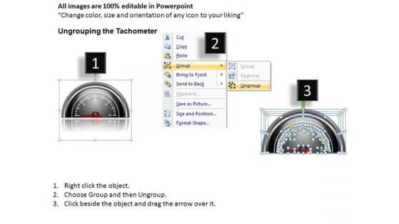 Digital Tachometer Half Dial PowerPoint Slides And Ppt Diagram Templates