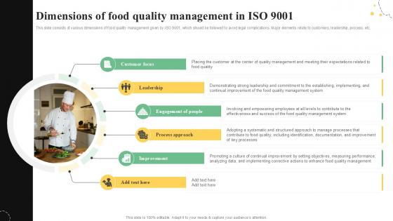 Dimensions Of Food Quality Management In ISO 9001 PPT Presentation