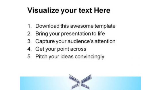 Directions Economy Future PowerPoint Themes And PowerPoint Slides 0711