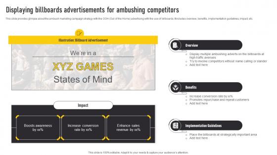 Displaying Billboards Advertisements For Ambushing Automate Guerrilla Promotional Pictures Pdf