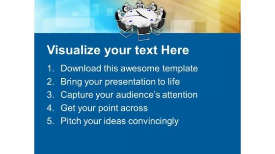 Disscuss The Results In Time Bound Meetings PowerPoint Templates Ppt Backgrounds For Slides 0713