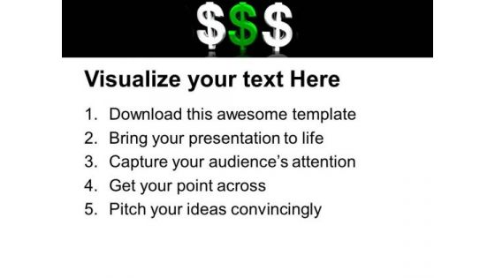 Distinct Dollar Sign In White Dollar Signs PowerPoint Templates Ppt Backgrounds For Slides 0113
