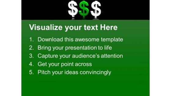 Distinct Dollar Sign In White Dollar Signs PowerPoint Templates Ppt Backgrounds For Slides 0113