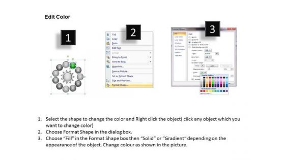 Diverging 11 Factors Round Manner Radial Diagram PowerPoint Templates