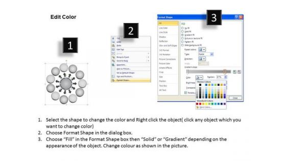 Diverging 11 Stages Of Single Process Ppt Relative Circular Flow Arrow Diagram PowerPoint Slides