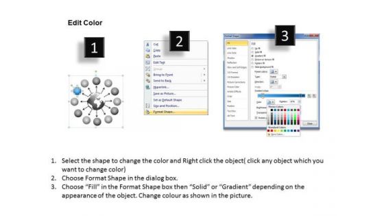Diverging 12 Steps With Globe Flow Chart Ppt Circular Process Diagram PowerPoint Templates