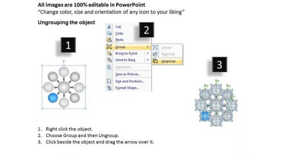 Diverging And Converging Process 8 Stages Circular Chart PowerPoint Templates