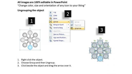 Diverging And Converging Process 8 Stages Circular PowerPoint Templates