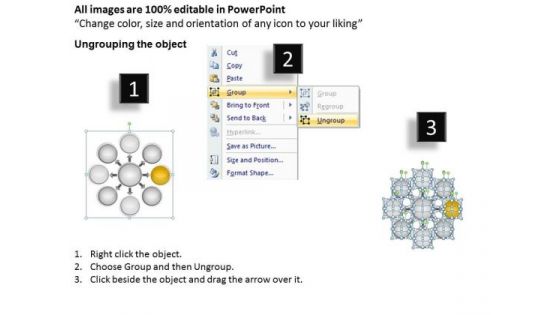 Diverging And Converging Process 8 Stages Cycle Layout Diagram PowerPoint Slides