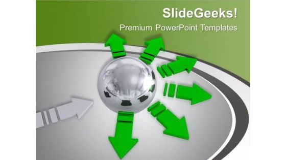Diverging Arrows Business Concept PowerPoint Templates Ppt Backgrounds For Slides 0613
