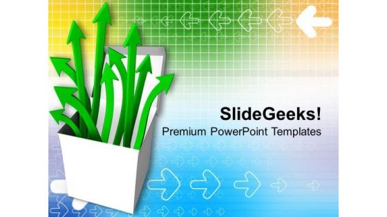 Diverging Arrows From Box PowerPoint Templates Ppt Backgrounds For Slides 0513