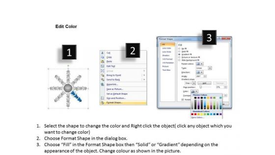 Diverging Arrows Organizational Workflow Model Circular Spoke Diagram PowerPoint Slides