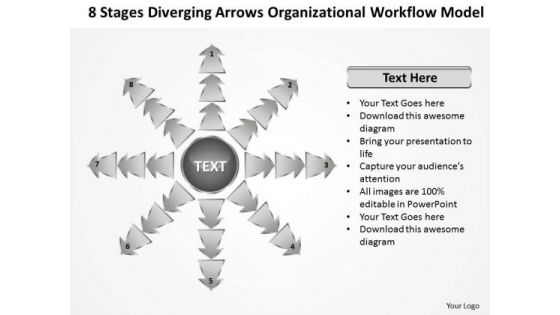 Diverging Arrows Organizational Workflow Model Network Software PowerPoint Slides Diverging Arrows Organizational Workflow Model Network Software PowerPoint Slides