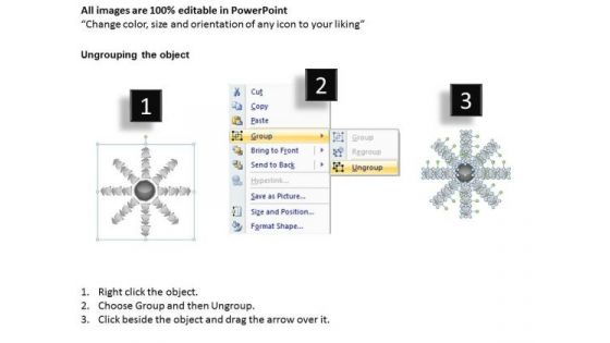 Diverging Arrows Organizational Workflow Model Network Software PowerPoint Slides