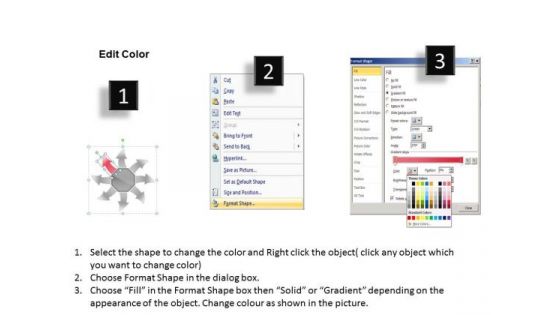 Diverging Arrows Pointing Different Directions Chart Software PowerPoint Templates