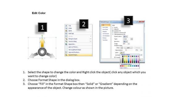 Diverging Arrows Pointing Direction Ppt 2 Relative Cycle Chart PowerPoint Slides
