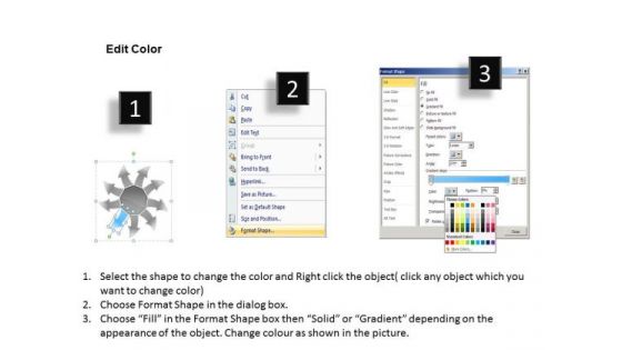 Diverging Arrows Pointing Specific Directions Circular Cycle Process PowerPoint Slides