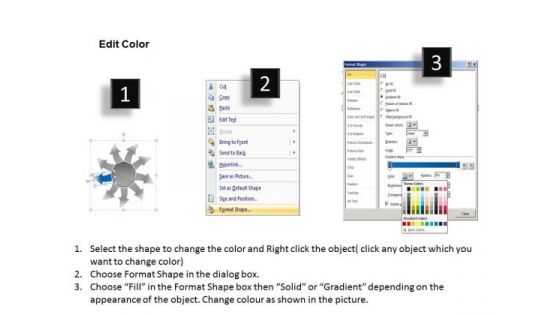 Diverging Arrows Pointing Specific Directions Cycle Process PowerPoint Slide