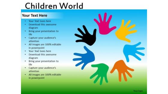 Diverse Colors Kids PowerPoint Ppt Templates