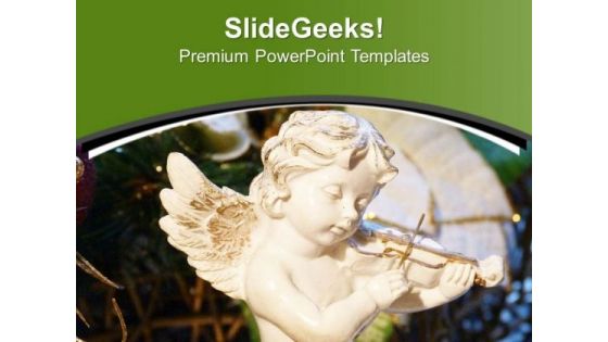 Divine Angel Giving Massage Of Love PowerPoint Templates Ppt Backgrounds For Slides 0513